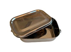 4054859056844 - Lunchbox Brotdose Vesperdose aus Edelstahl rechteckig 17 x 115 x 5cm - Daniplus