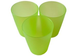 4054859061343 - Kunststoffbecher Becher Kinder Mehrweg 250 ml Grün 3-teilig - Keeeper