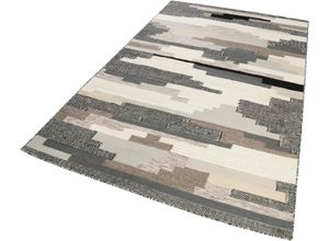 4054898016649 - Wollteppich ESPRIT Natham Kelim Teppiche Gr B L 80 cm x 150 cm 8 mm 1 St grau (grau taupe) Schurwollteppiche