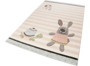 4054898054467 - Kinderteppich SIGIKID Happy Friends Teppiche Gr B L 200 cm x 290 cm 13 mm 1 St rosa Kinder Kinderzimmerteppiche