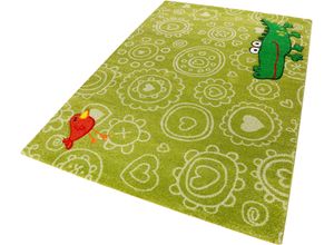 4054898054481 - Kinderteppich SIGIKID Crocodile Teppiche Gr B L 120 cm x 170 cm 13 mm 1 St grün Kinder Kinderzimmerteppiche