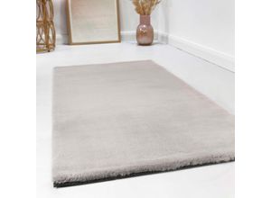 4054898099673 - Hochflor-Teppich ESPRIT Alice Kunstfell Teppiche Gr B L 80 cm x 150 cm 25 mm 1 St grau (hellgrau beige) Esszimmerteppiche Kaninchenfell-Haptik besonders weich und dicht für alle Räume