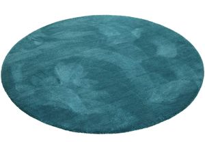 4054898193647 - Hochflor-Teppich ESPRIT Relaxx Teppiche Gr Ø 200 cm 25 mm 1 St grün (grün smaragd) Esszimmerteppiche Wohnzimmer sehr große Farbauswahl weicher dichter Hochflor