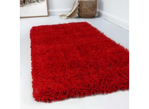 4054898325611 - Wollteppich ESPRIT Seattle Shag Teppiche Gr B L 90 cm x 160 cm 50 mm 1 St rot Schurwollteppiche