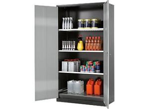 4054923054059 - Chemikalienschrank Asecos CS-CLASSIC asecos Flügeltür 3 Böden 1055x520x1950 mm silber