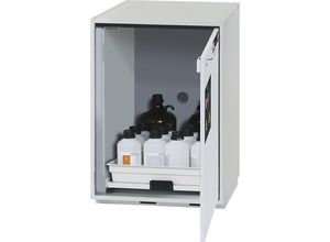4054923211025 - Säuren- und Laugen-Unterbauschrank asecos SL-CLASSIC-UB Flügeltür Anschlag rechts Front Lichtgrau B 590 x T 570 x H 800 mm 4054923211025 - Säuren- und Laugen-Unterbauschrank asecos SL-CLASSIC-UB Flügeltür Anschlag rechts Front Lichtgrau B 590 x T 570 x H 800 mm