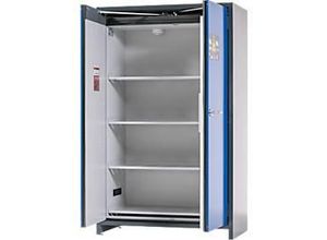 4054923265530 - Asecos Akku-Lagerschrank ION-CORE-90 CS 1200 4 Fachböden gelocht + 1 Bodenauffangwanne B 1193 x T 615 x H 1953 mm