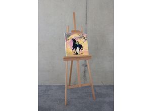 4055065031601 - Leinwandbild Keilrahmenbild - Mulan with Kahn - Größe 40 x 40 cm Disney (1 St) bunt