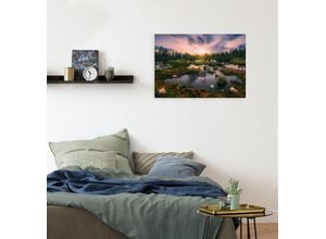 4055065031885 - Leinwandbild Keilrahmenbild - Gloomy Swamps - Größe 60 x 40 cm Baum Berge Blumen Blätter Foto Jahreszeiten Landschaft Meer Natur Palmen Strand (Packung 1 St) 60x40 cm (Breite x Höhe) Keilrahmenbild bunt