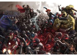 4055065032462 - Leinwandbild Keilrahmenbild - Avengers War - Größe 30 x 60 cm Disney (1 St) bunt