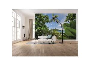 4055065111983 - KOMAR Fototapete Cast Away Jungle Tapeten Gr B L 45 m x 28 m bunt Fototapeten Strand Tapeten