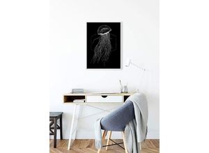 4055065152238 - KOMAR Poster Jellyfish Black Bilder Kinderzimmer Schlafzimmer Wohnzimmer Gr B H 40 cm x 50 cm Tiere 1 St bunt Poster