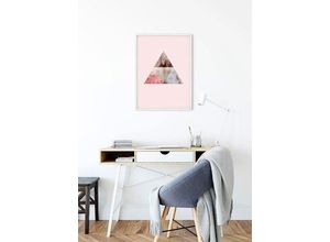 4055065153037 - KOMAR Poster Triangles Top Red Bilder Kinderzimmer Schlafzimmer Wohnzimmer Gr B H 40 cm x 50 cm Formen-Kunst 1 St bunt Poster