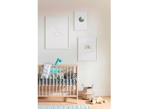 4055065154515 - KOMAR Poster Baby Hello World Bilder Kinderzimmer Schlafzimmer Wohnzimmer Gr B H 30 cm x 40 cm Figuren 1 St bunt Poster