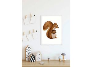 4055065154706 - KOMAR Poster Cute Animal Squirrel Bilder Kinderzimmer Schlafzimmer Wohnzimmer Gr B H 50 cm x 70 cm Tiere 1 St bunt Poster