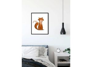 4055065154751 - KOMAR Poster Cute Animal Fox Bilder Kinderzimmer Schlafzimmer Wohnzimmer Gr B H 30 cm x 40 cm Tiere 1 St bunt Poster