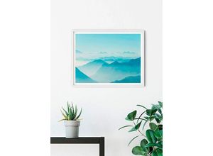 4055065155352 - KOMAR Poster Mountains View Bilder Kinderzimmer Schlafzimmer Wohnzimmer Gr B H 70 cm x 50 cm Natur 1 St bunt Poster