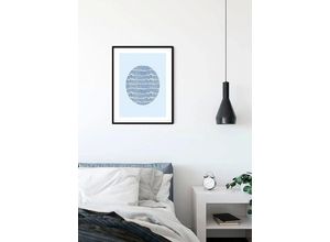 4055065156250 - KOMAR Poster Shelly Patterns Blue Bilder Kinderzimmer Schlafzimmer Wohnzimmer Gr B H 50 cm x 70 cm Formen-Kunst 1 St bunt Poster