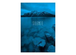 4055065156618 - KOMAR Poster Word Lake Silence Blue Bilder Kinderzimmer Schlafzimmer Wohnzimmer Gr B H 40 cm x 50 cm Natur 1 St bunt Poster