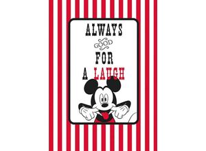 4055065161155 - KOMAR Poster Mickey Mouse Laugh Bilder Kinderzimmer Schlafzimmer Wohnzimmer Gr B H 50 cm x 70 cm Disney 1 St bunt Poster