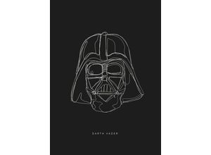 4055065162749 - KOMAR Poster Star Wars Lines Dark Side Vader Bilder Gr B H 50 cm x 70 cm Star Wars schwarz-weiß (schwarz weiß) Poster Bilder