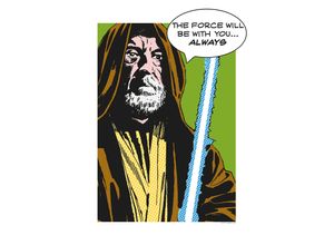 4055065163364 - Bild KOMAR Star Wars Classic Comic Quote Obi Wan bunt (farbe bild(er) bunt) B30cm H40cm Papier Holz Bilder Wandbild zur Dekoration im Kinderzimmer - ohne Rahmen