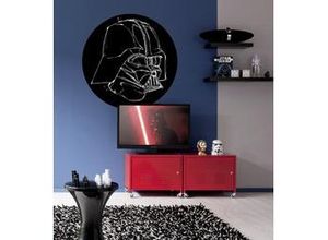 4055065180217 - Fototapete »Star Wars Ink Vader« glatt Comic Retro bedruckt mehrfarbig BxH 128x128 cm selbstklebend bunt|schwarz|weiß