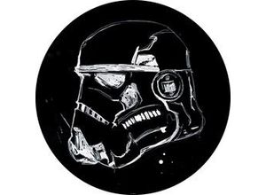 4055065180224 - Fototapete »Star Wars Ink Stormtrooper« glatt Comic Retro bedruckt mehrfarbig BxH 128x128 cm selbstklebend bunt|schwarz|weiß