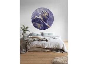 4055065180514 - Fototapete »Avengers Painting Thanos« glatt Comic Retro bedruckt mehrfarbig BxH 128x128 cm selbstklebend blau|gelb|schwarz|weiß