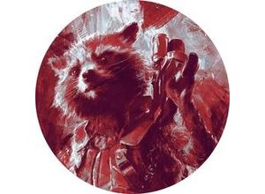 4055065180521 - Fototapete »Avengers Painting Rocket Raccoon« glatt Comic Retro bedruckt mehrfarbig BxH 128x128 cm selbstklebend bunt|rot|schwarz|weiß