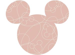 4055065180699 - Wandtattoo KOMAR Mickey Head Knotted Wandtattoos Gr B H T 125 cm x 125 cm x 01 cm Disney rosa Wandtattoos Wandsticker 125x125 cm (Breite x Höhe) rund und selbstklebend
