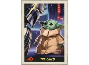 4055065190421 - Wandbild Mandalorian The Child Trading Card Disney Star Wars (Packung 1 St) Kinderzimmer Schlafzimmer Wohnzimmer bunt