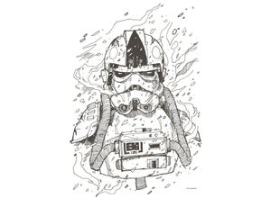 4055065190919 - KOMAR Wandbild Star Wars Pilot Drawing Bilder Kinderzimmer Schlafzimmer Wohnzimmer Gr B H 50 cm x 70 cm Kunstdruck-Bild-Poster-Wandbild 1 St bunt Kunstdrucke