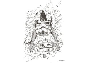 4055065190933 - KOMAR Wandbild Star Wars Pilot Drawing Bilder Kinderzimmer Schlafzimmer Wohnzimmer Gr B H 30 cm x 40 cm Kunstdruck-Bild-Poster-Wandbild 1 St bunt Kunstdrucke