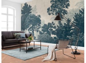 4055065200496 - Fototapete KOMAR Digitaldruck Vlies - Unfading Trees - Größe 400 x 250 cm beige (beigegrau) Rollen Vlies Tapeten Wohnzimmer Schlafzimmer