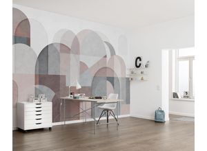 4055065200656 - Fototapete KOMAR Digitaldruck Vlies - Archway - Größe 400 x 250 cm rosa (graurosa) Rollen Vlies Tapeten Wohnzimmer Schlafzimmer
