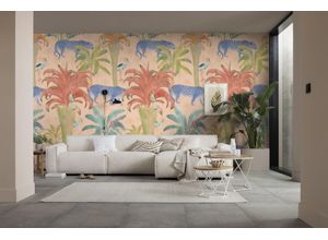 4055065200830 - Fototapete KOMAR Digitaldruck Vlies - Safari Pattern - Größe 300 x 250 cm bunt Rollen Vlies Tapeten Wohnzimmer Schlafzimmer