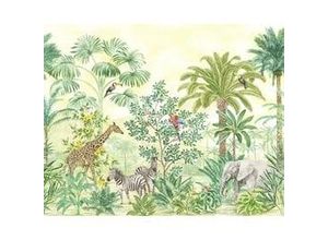 4055065390104 - Fototapete »Jungle Adventure« glatt Comic Retro bedruckt mehrfarbig BxH 350x280 cm bunt