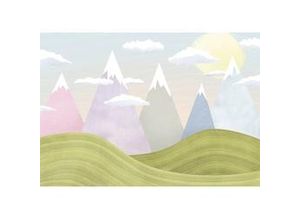 4055065390326 - Fototapete »Hilltops« glatt Comic Retro bedruckt mehrfarbig BxH 400x280 cm bunt