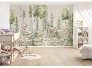 4055065390616 - Fototapete KOMAR Digitaldruck Vlies - Cuddly Buddies - Größe 400 x 250 cm bunt Rollen Vlies Tapeten Wohnzimmer Schlafzimmer