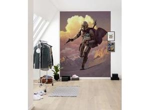 4055065410208 - Fototapete »Mandalorian Escape« glatt Comic Retro bedruckt mehrfarbig BxH 200x280 cm bunt