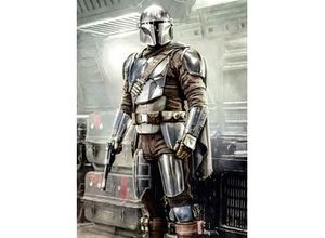 4055065410239 - Fototapete »Mandalorian Fight Posture« glatt Comic Retro bedruckt mehrfarbig BxH 200x280 cm bunt