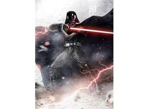 4055065410253 - Fototapete »Star Wars Vader Dark Forces« glatt Comic Retro bedruckt mehrfarbig BxH 200x280 cm bunt