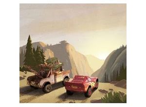 4055065410321 - Fototapete »Cars Sundown« glatt Comic Retro bedruckt mehrfarbig BxH 300x280 cm bunt