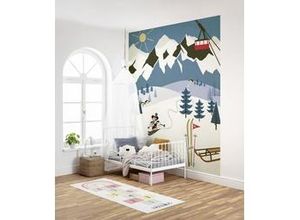 4055065410390 - Fototapete »Mickey Alpine« glatt Comic Retro bedruckt mehrfarbig BxH 200x250 cm bunt