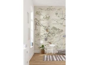 4055065410420 - Fototapete »Winnie Pooh Map« glatt Comic Retro bedruckt mehrfarbig BxH 200x240 cm braun|bunt|grau|schwarz