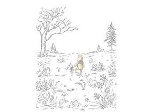 4055065410437 - Fototapete »Winnie Pooh Walk« glatt Comic Retro bedruckt mehrfarbig BxH 200x280 cm bunt