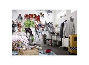 4055065410659 - Fototapete »Avengers Unite« glatt Comic Retro bedruckt mehrfarbig BxH 500x280 cm bunt