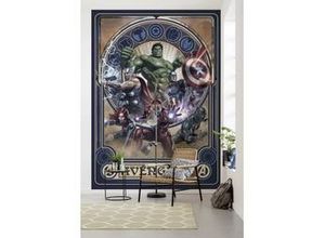 4055065410680 - Fototapete »Avengers Ornament« glatt Comic Retro bedruckt mehrfarbig BxH 200x280 cm bunt