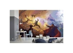 4055065410765 - Fototapete »Avengers Epic Battles Two Worlds« glatt Comic Retro bedruckt mehrfarbig BxH 500x280 cm bunt